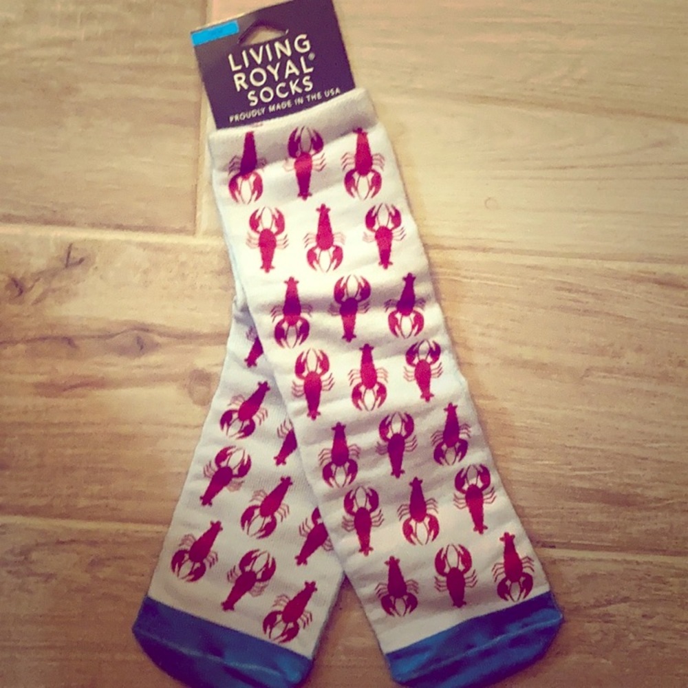 Light blue lobster socks (5 for 25)